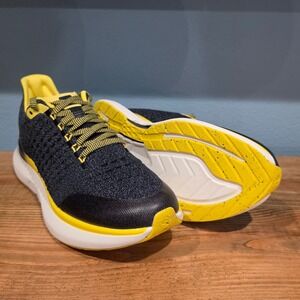 Rabbit Men's Dream Chaser Running Shoes Blue Yellow Knit Athletic Sneakers Sz 11